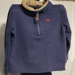 Carter's Navy Fleece Pullover with Red Detail